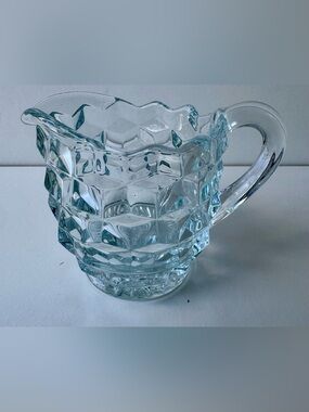 Fostoria American Cubist Glass Creamer Pitcher